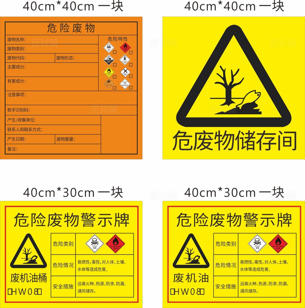 危险废物警示牌图片