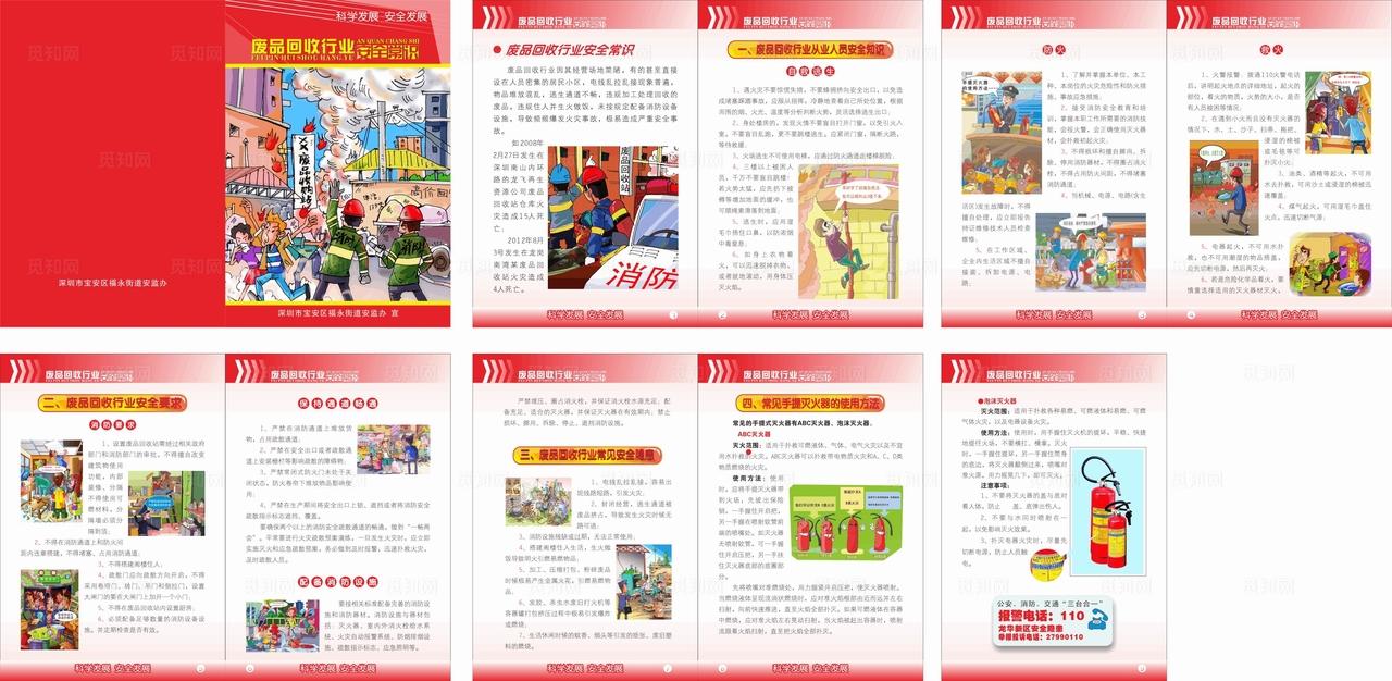 废品回收站消防安全常识手册图片