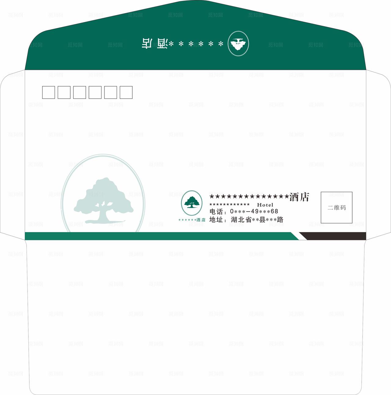 信封设计文件展开图图片