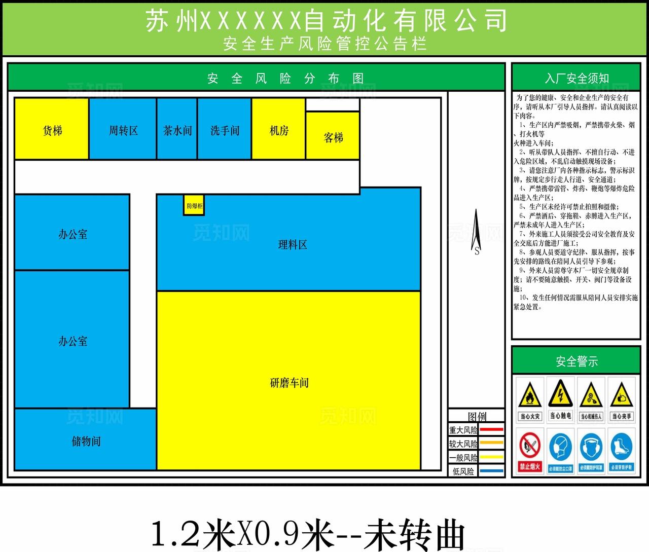 安全生产风险管控公告栏 安全风图片