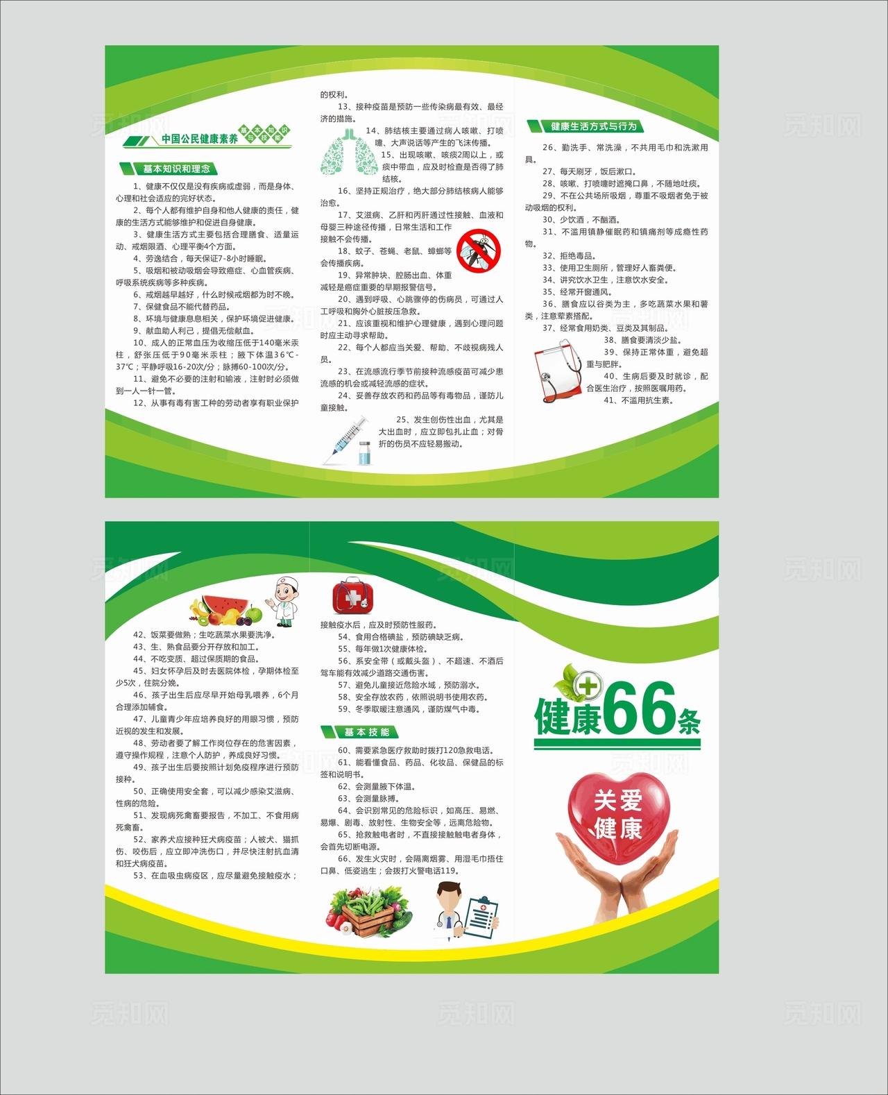 健康66条折页图片