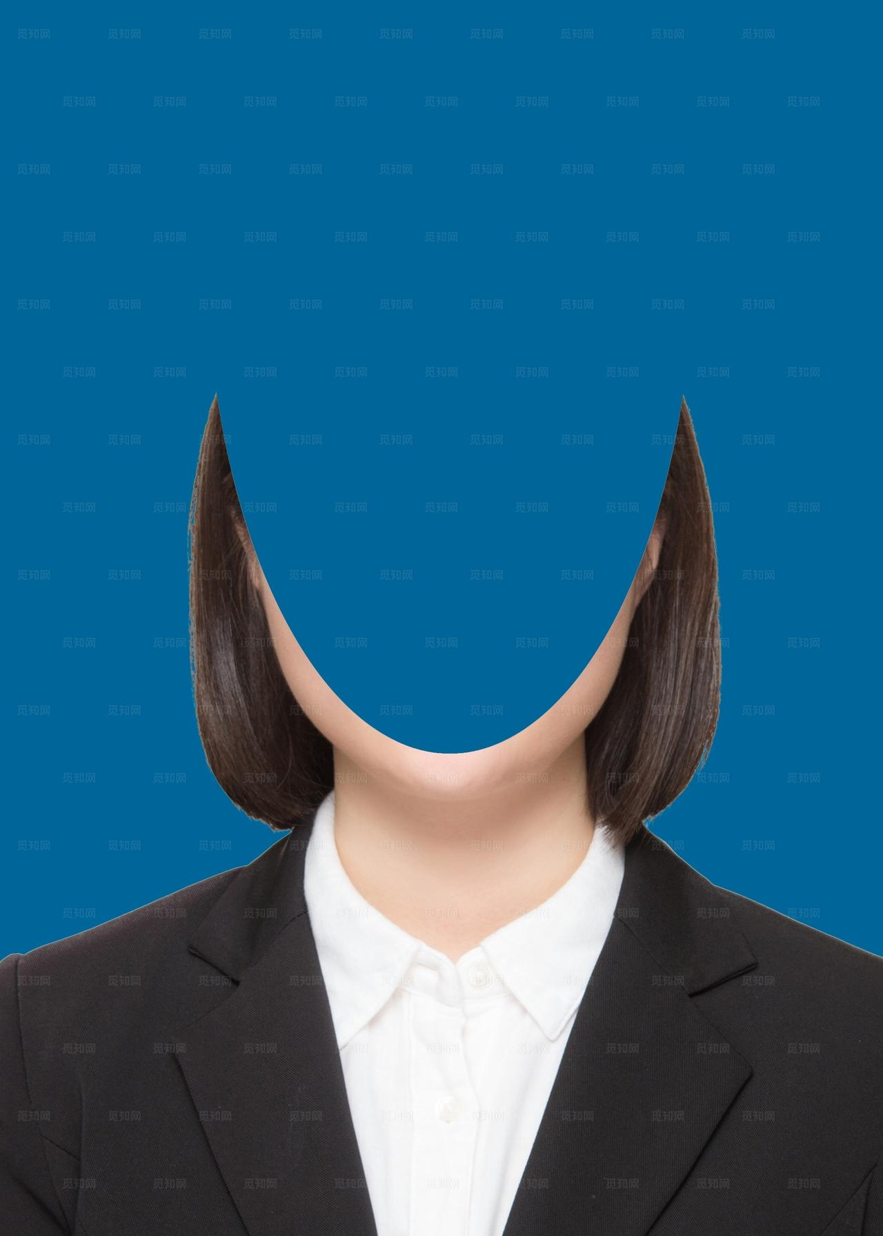 黑西装证照正装装服装证件照女装图片