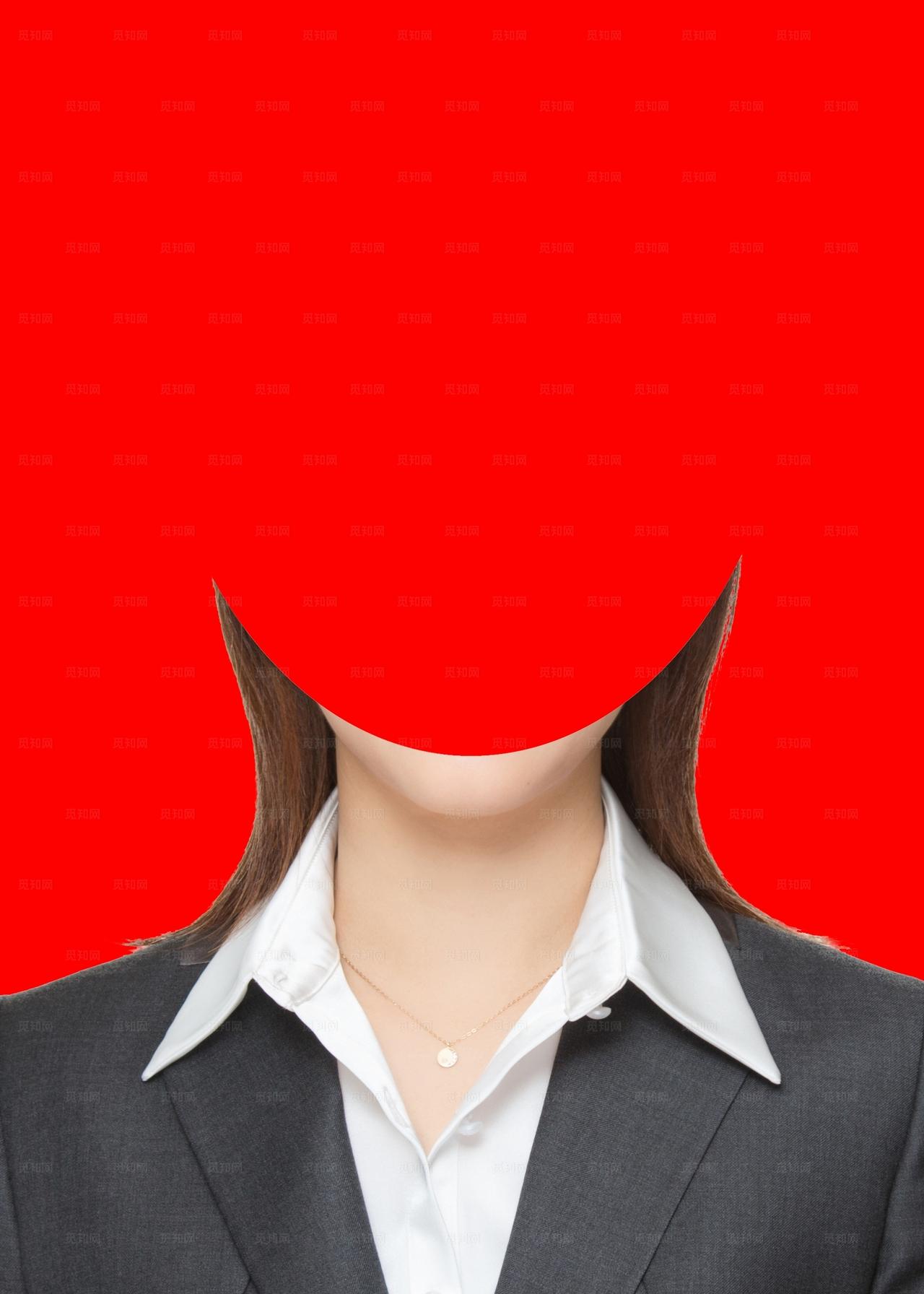 黑西装证照正装装服装证件照女装图片