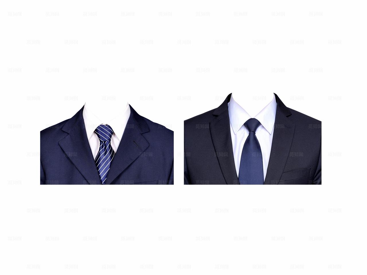 男士西装证件照模板图片