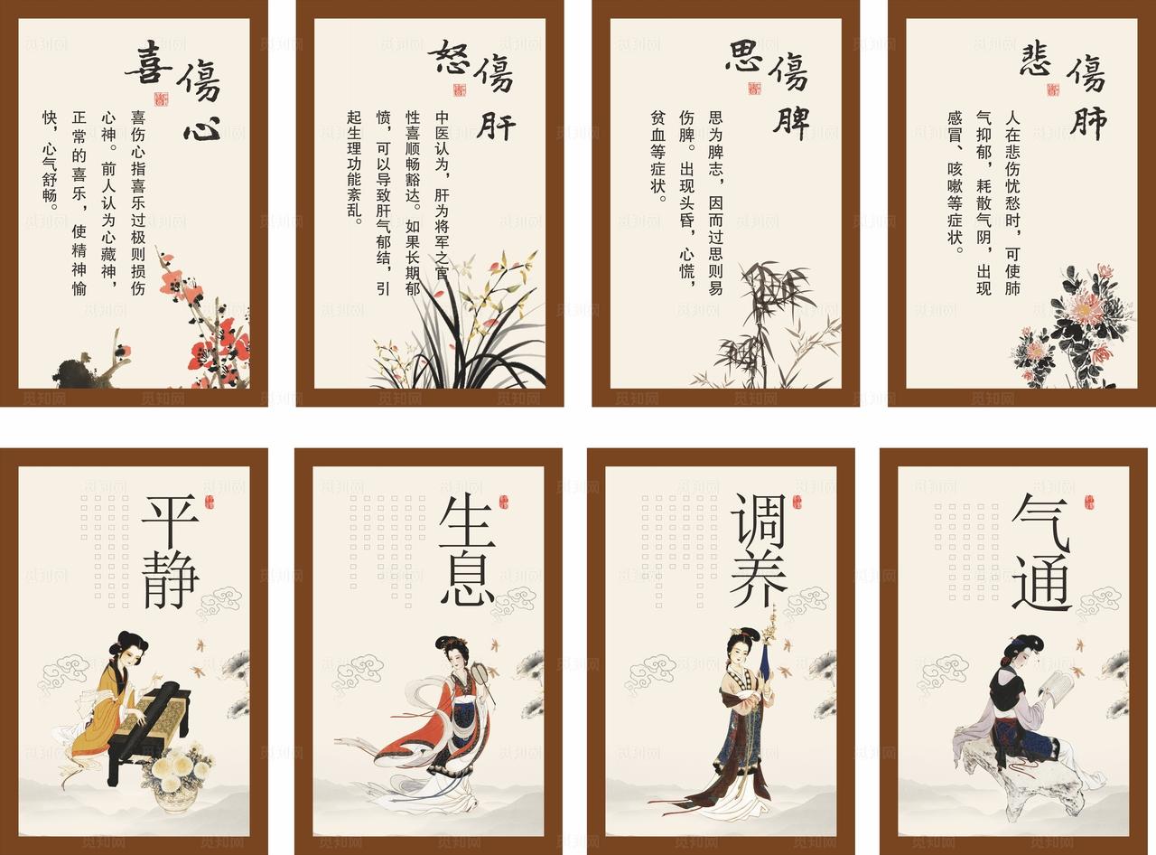 中医养生挂画图片