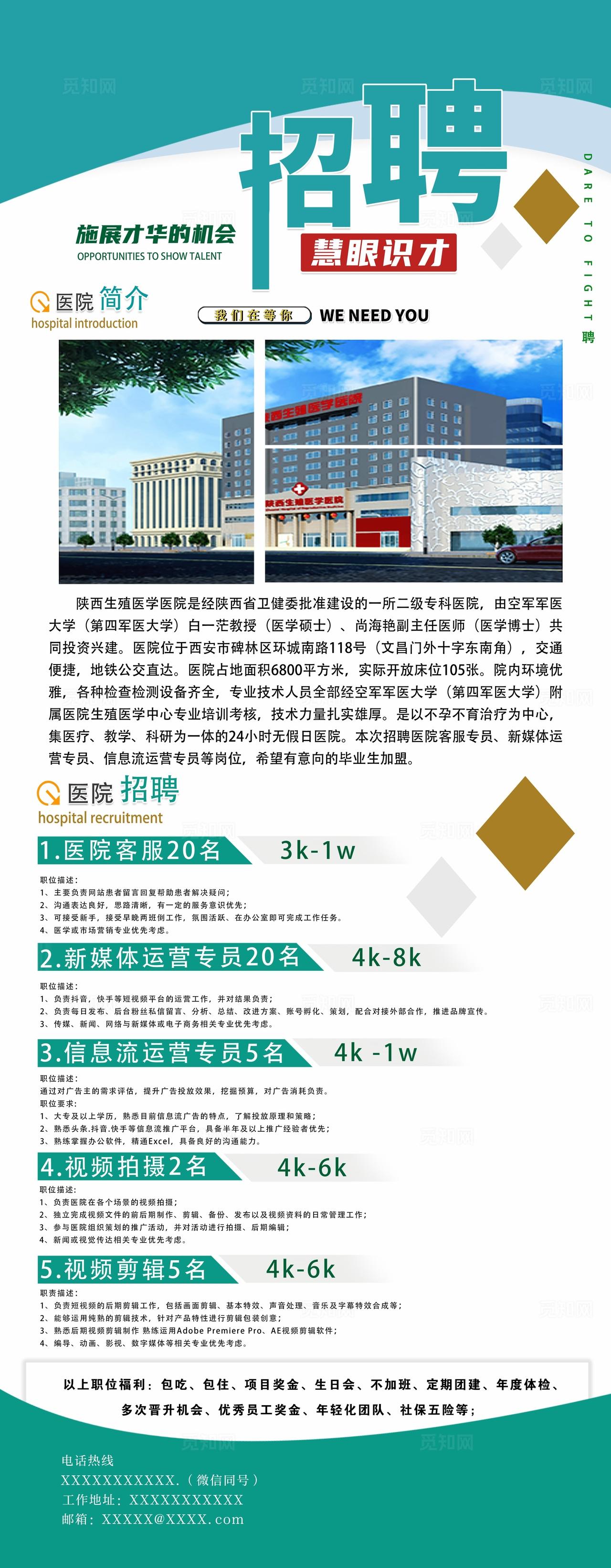 医院招聘展架图片