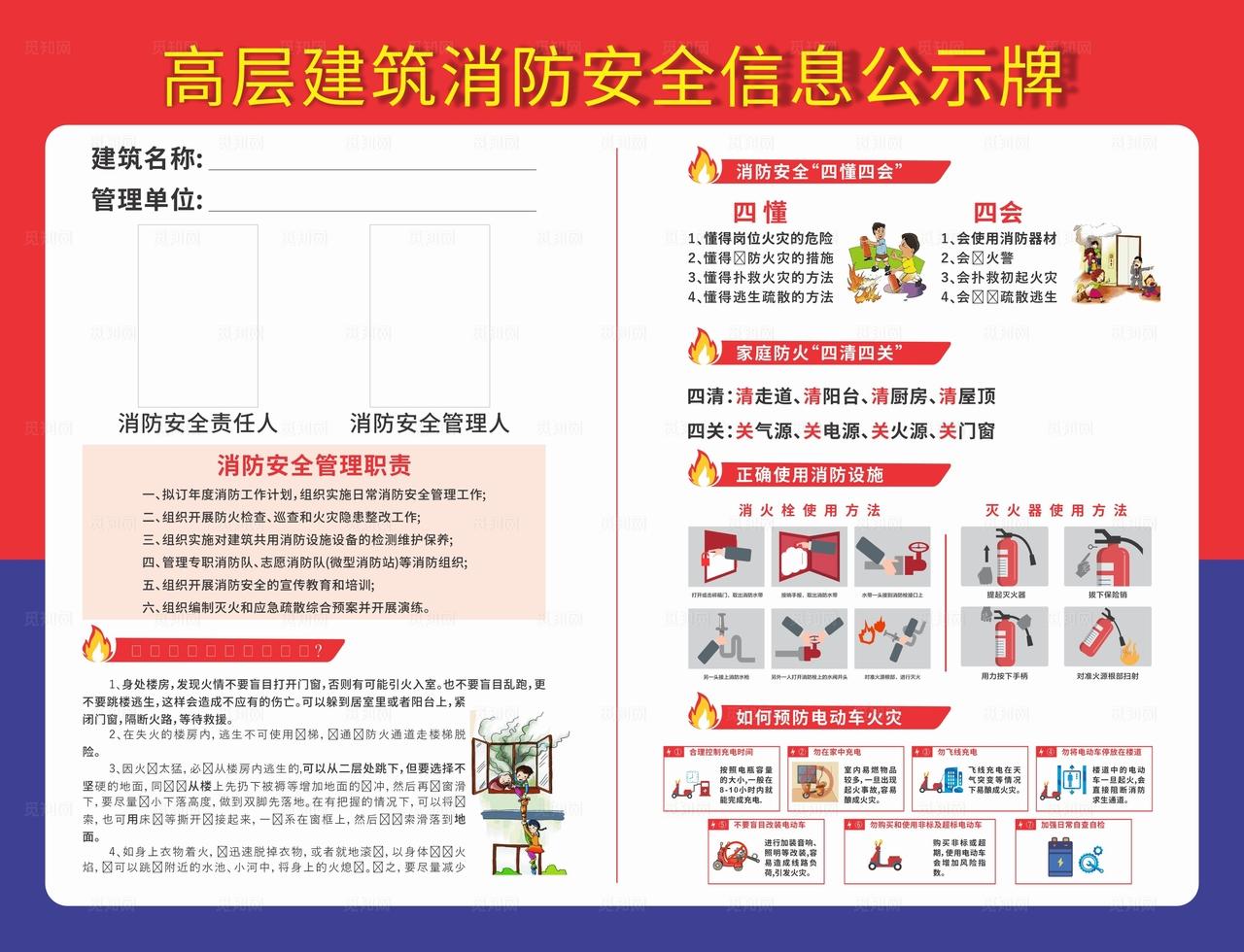 消防安全信息公示牌图片