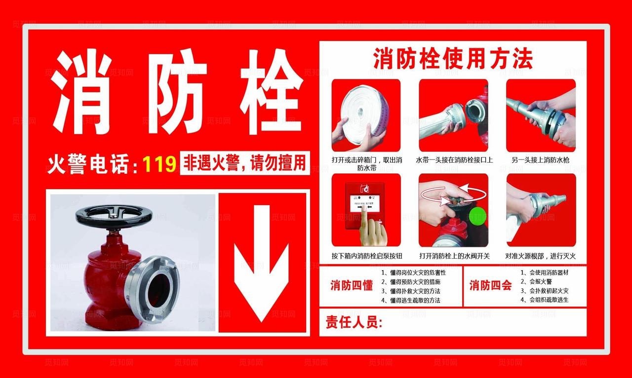 消防栓标志牌图片