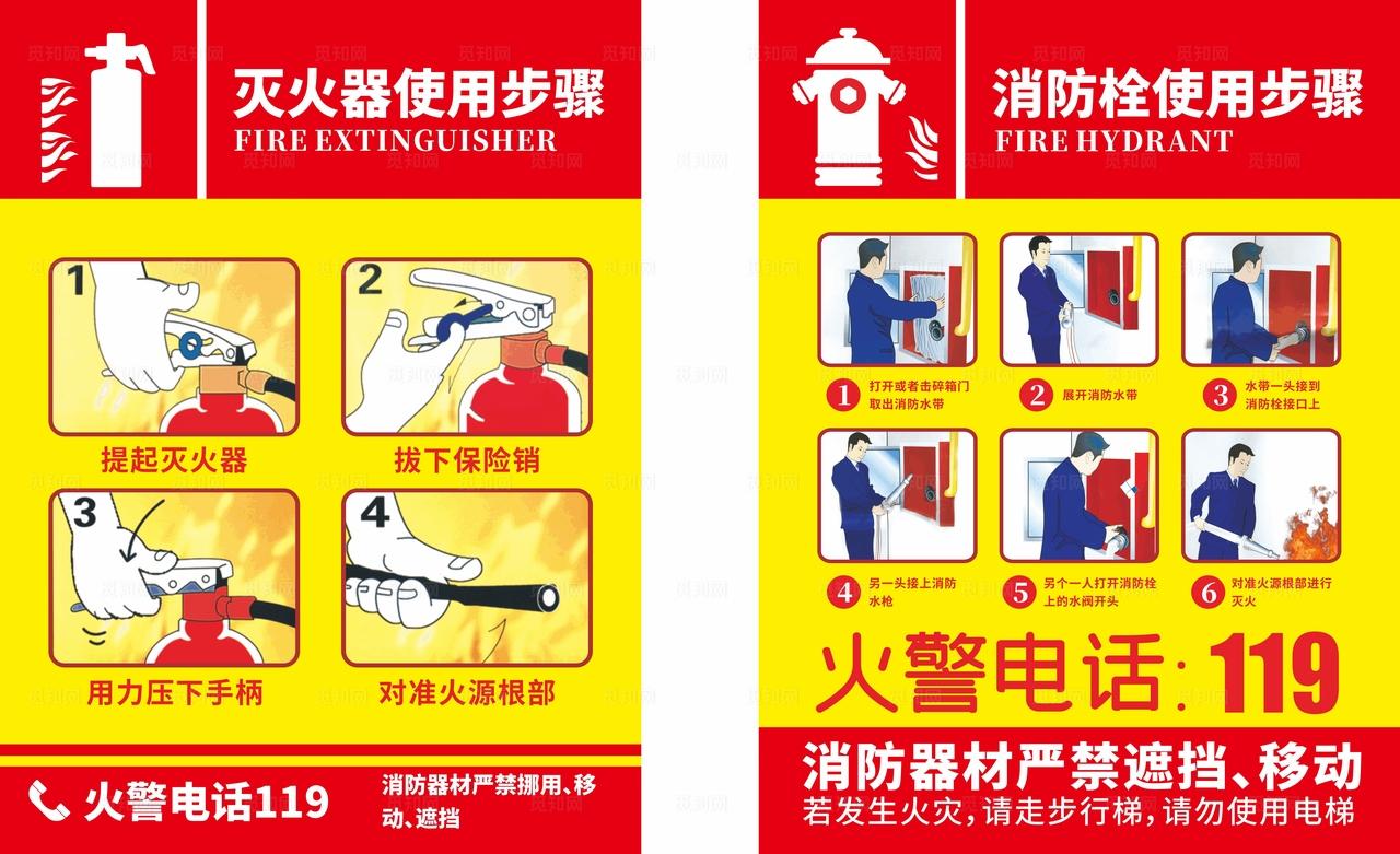 消防栓灭火器的使用方法图片