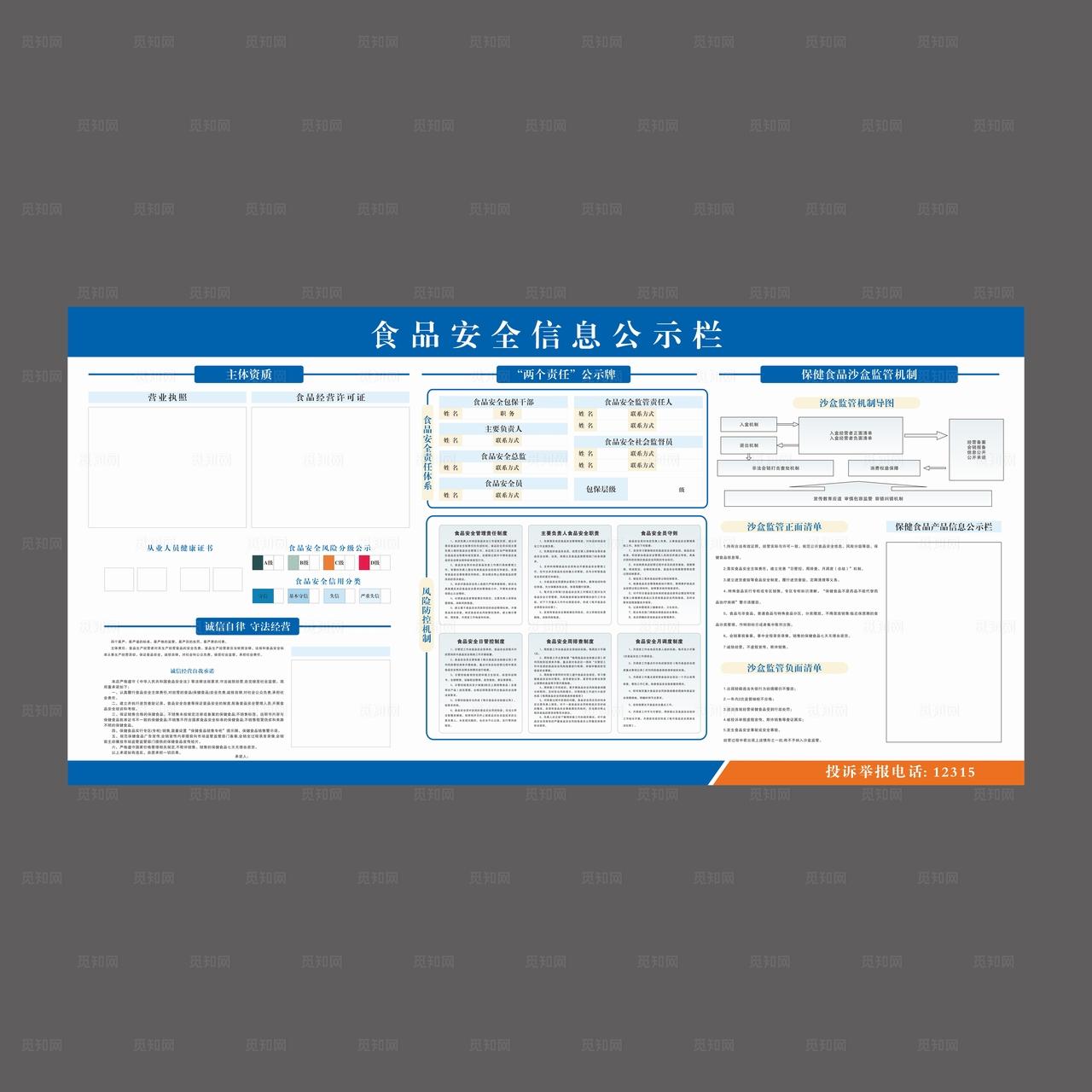 食品安全信息公示栏图片