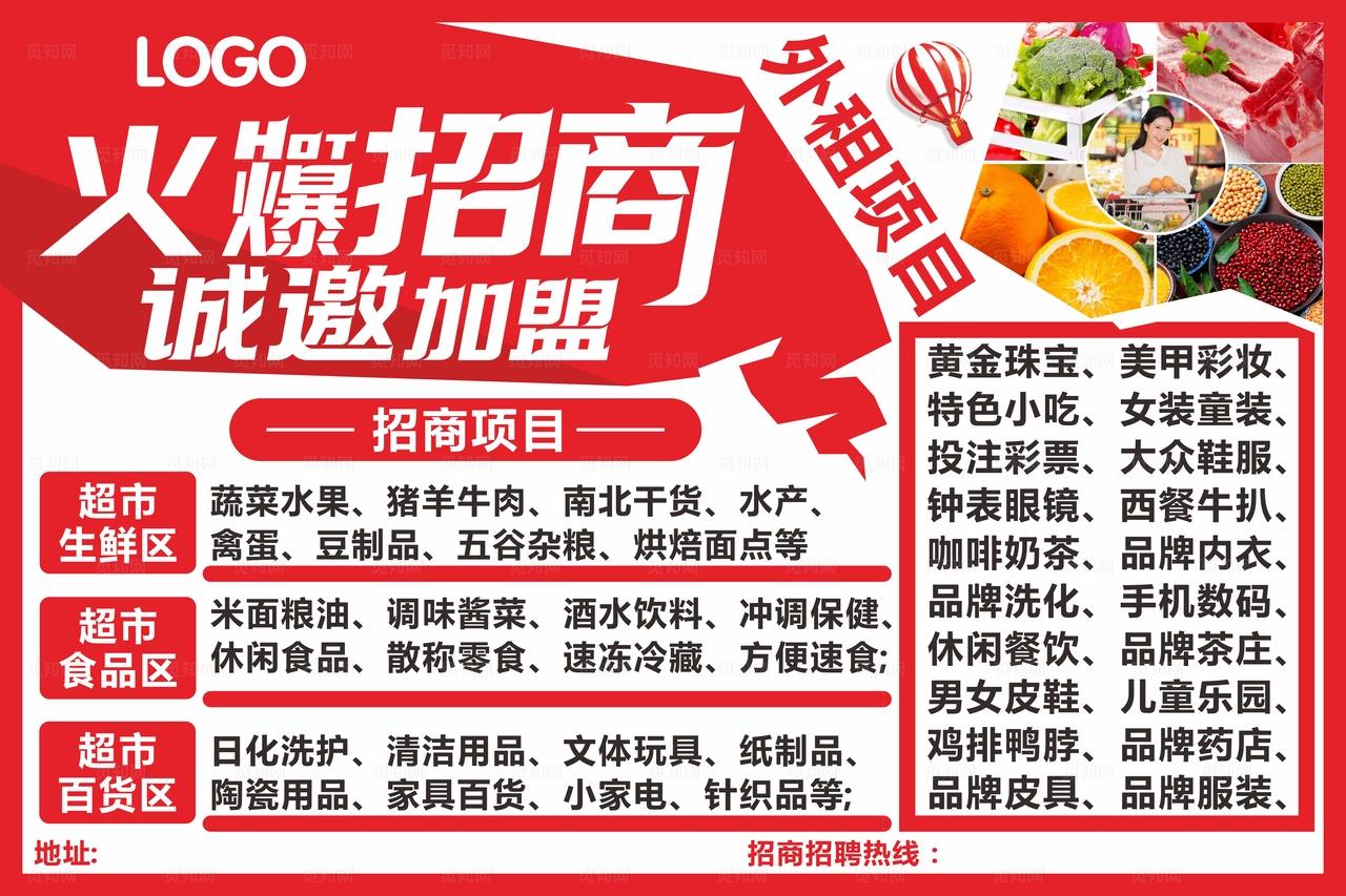 火爆招商旺铺招租图片