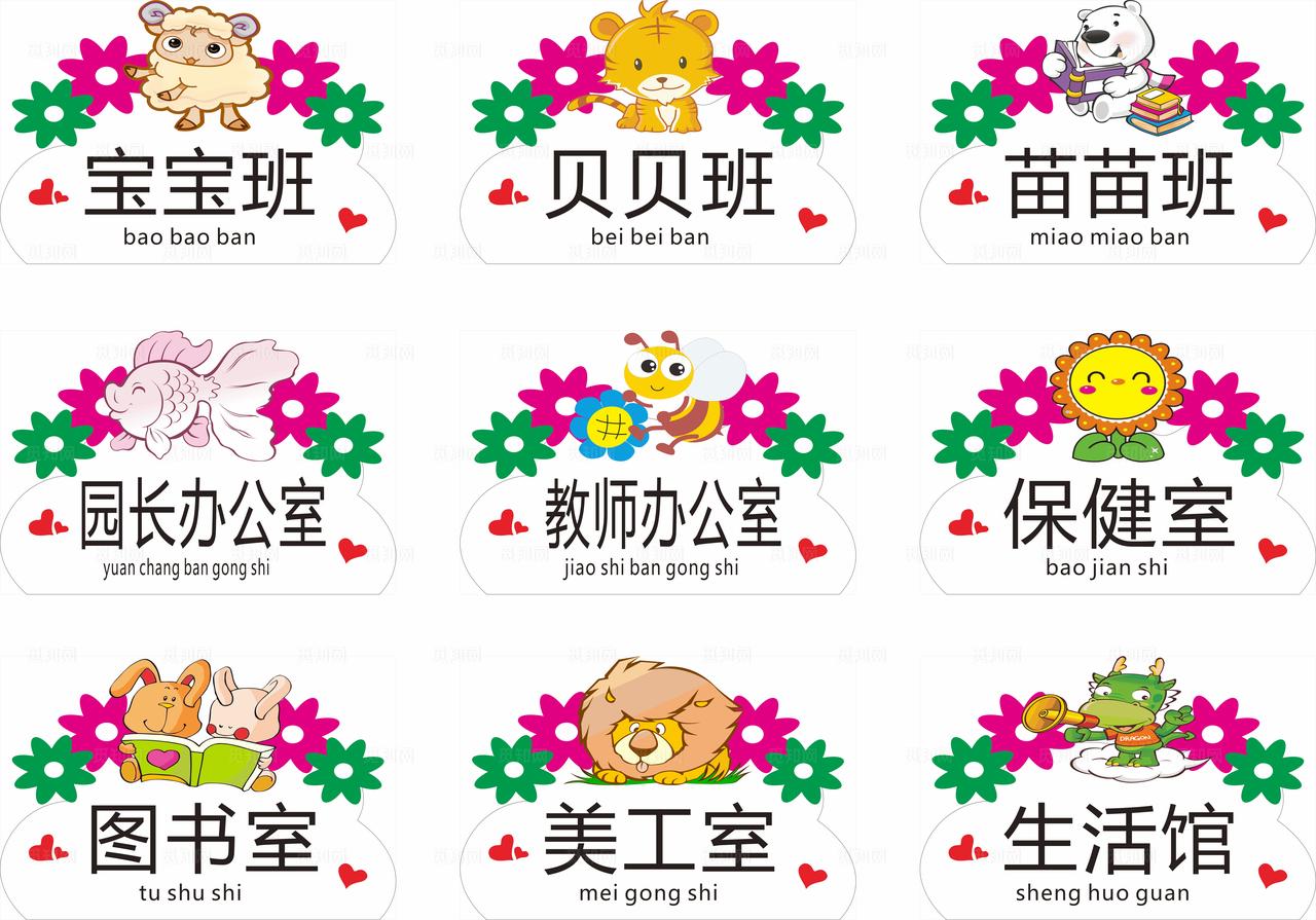 幼儿园门牌图片