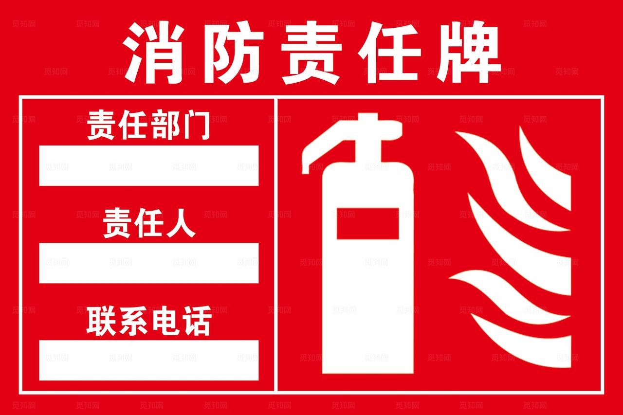 消防责任牌图片