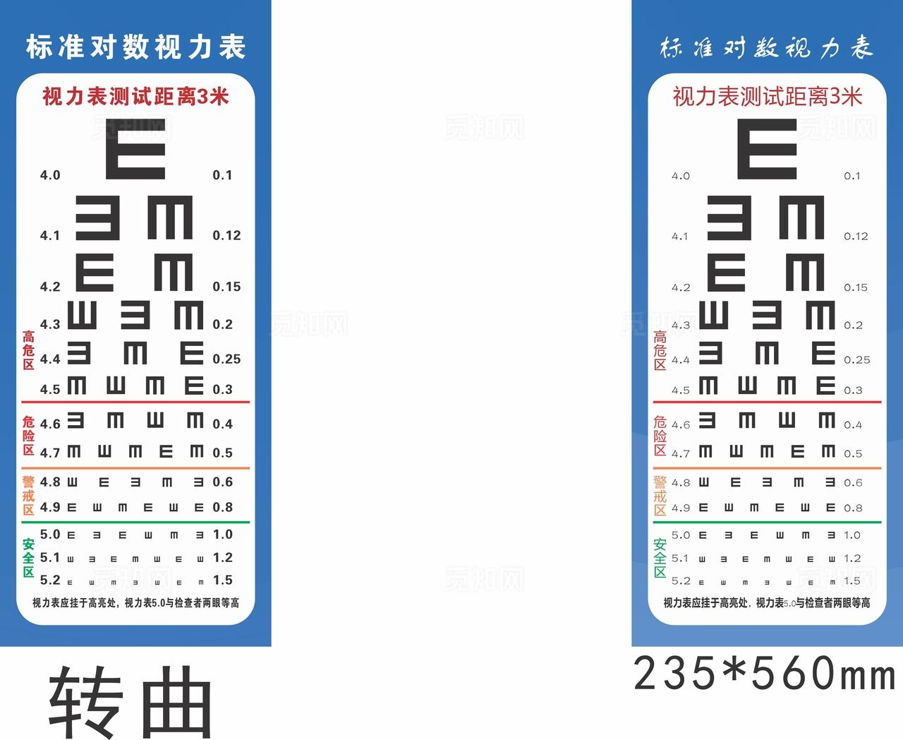 视力测试表图片