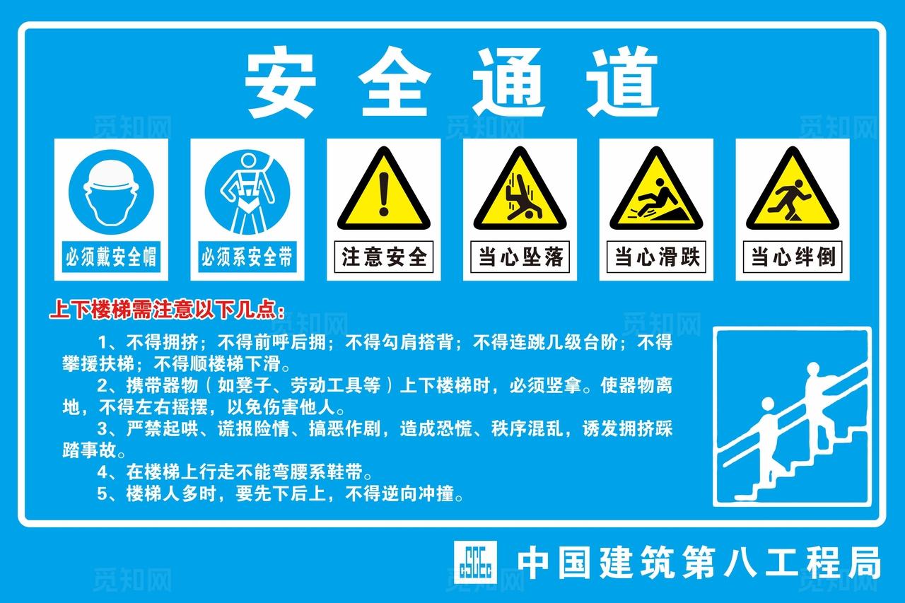 安全通道标识告示牌图片