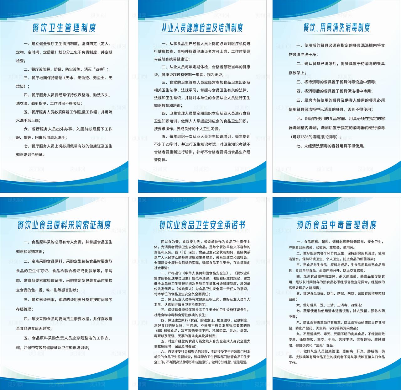 食堂厨房制度牌图片