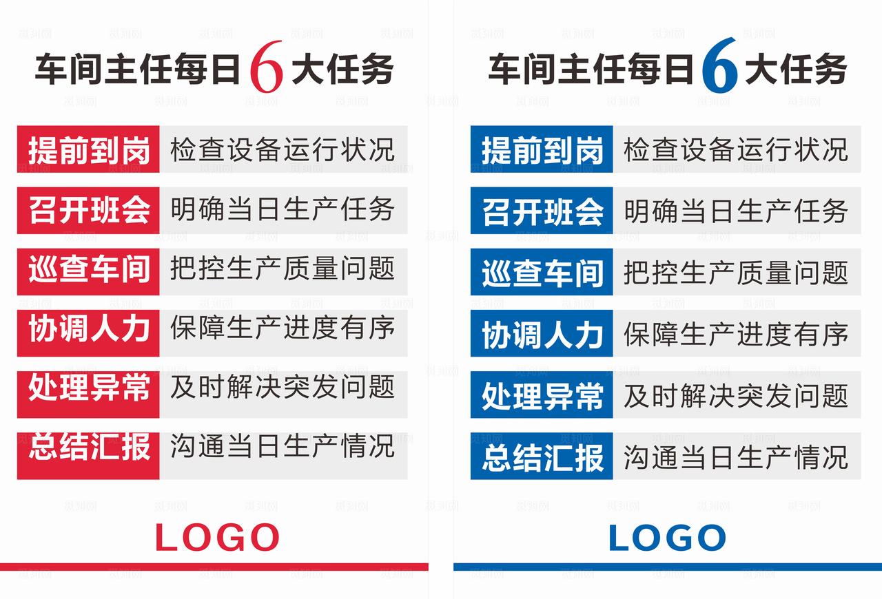 车间主任每日六大任务图片