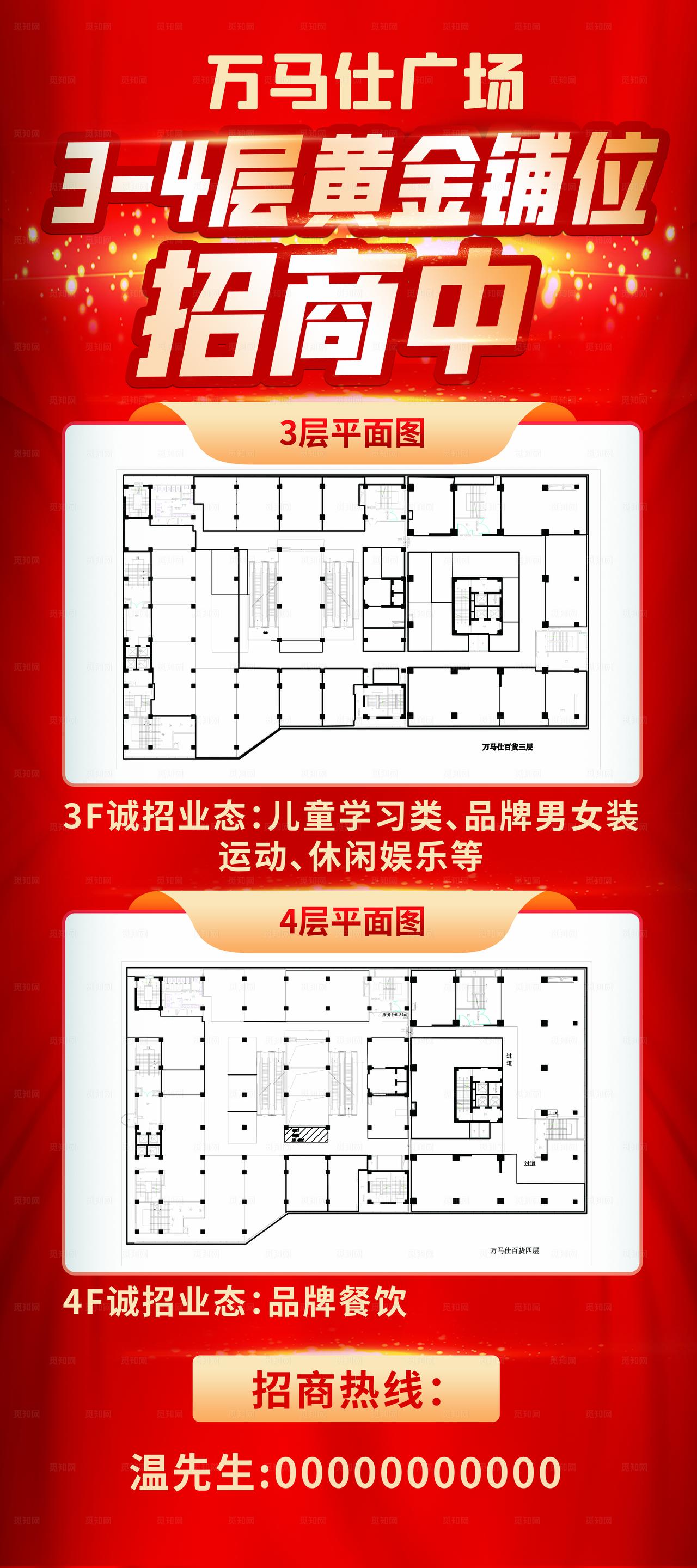 黄金旺铺招商海报图片