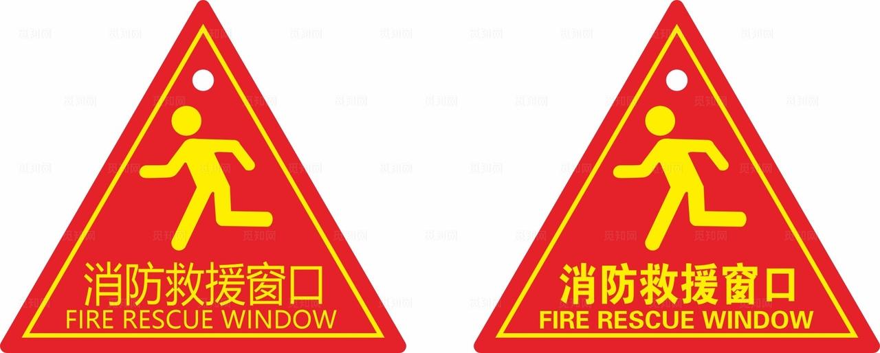 消防应急出口警示标识图片