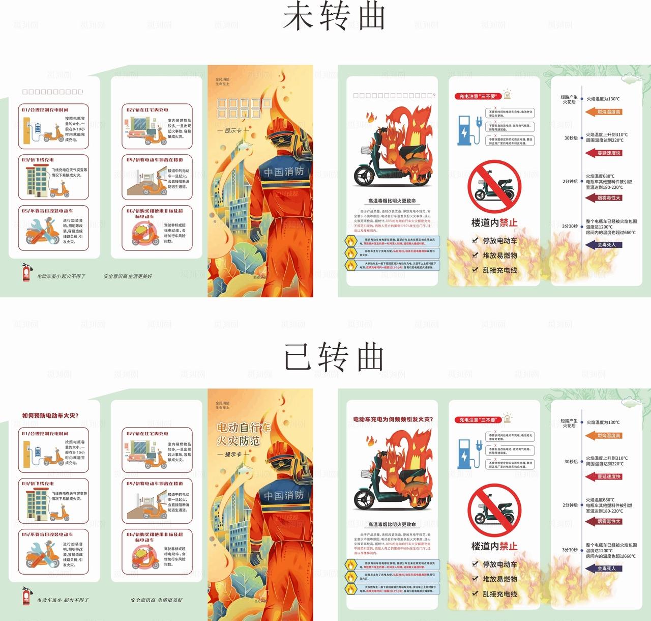 消防 电瓶车三折页图片