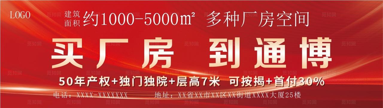 房地产招商宣传通栏海报横幅灯箱图片