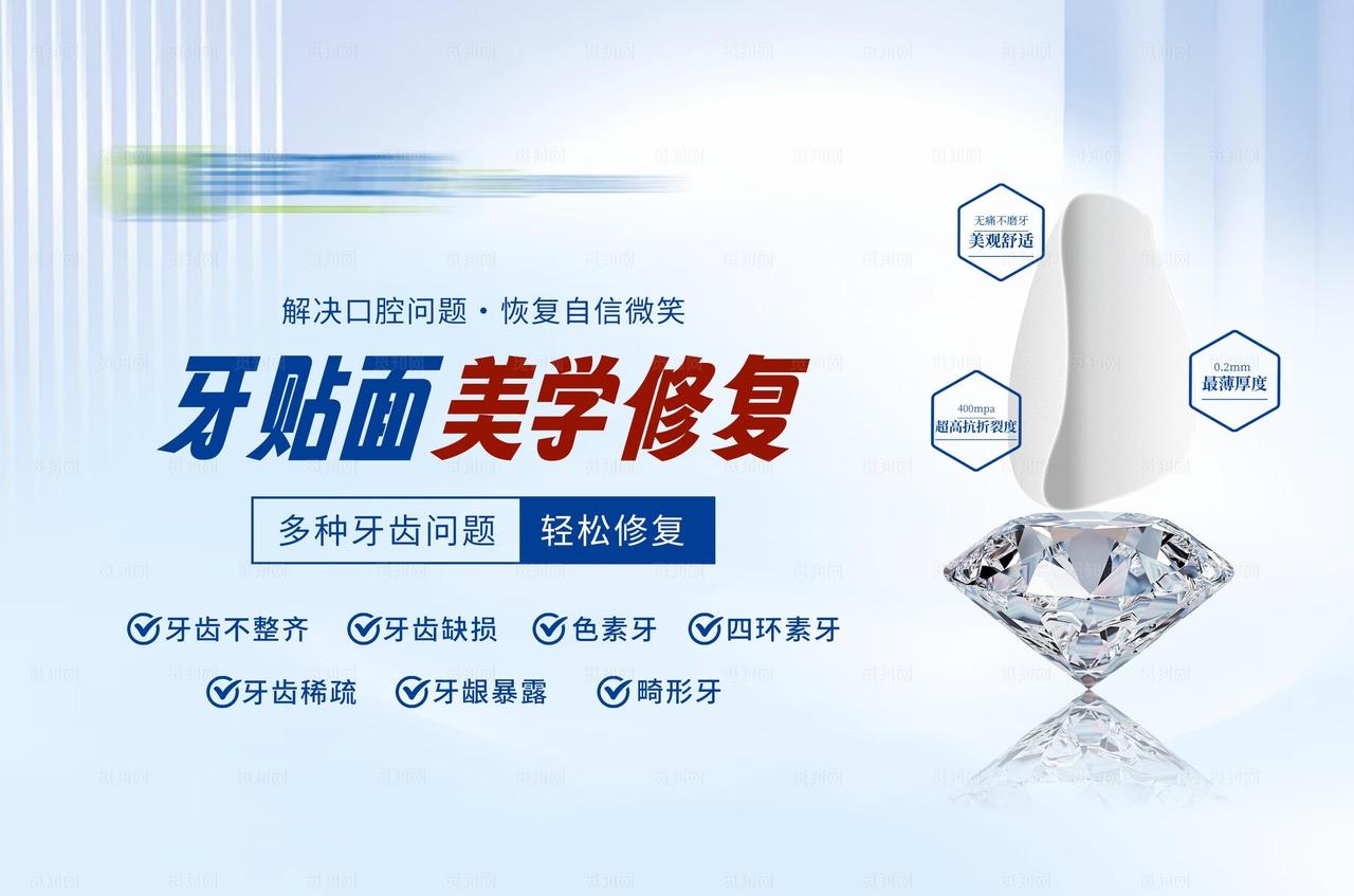 口腔牙齿美学修复宣传海报图片