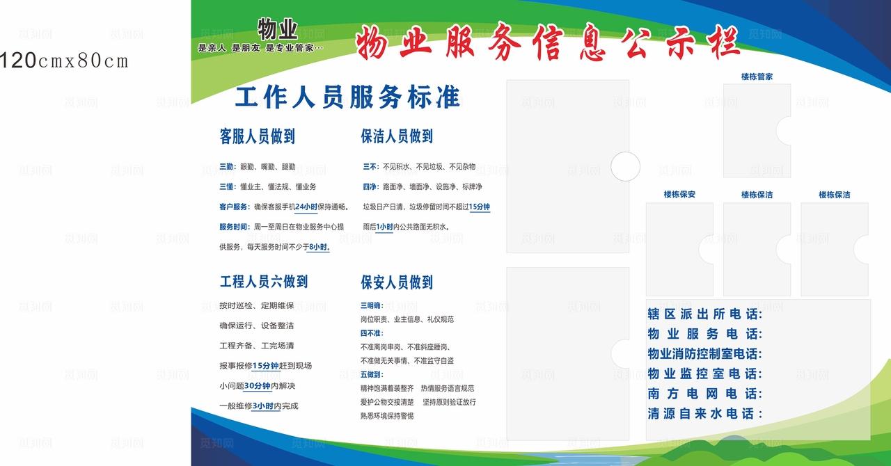 物业工作人员服务标准图片