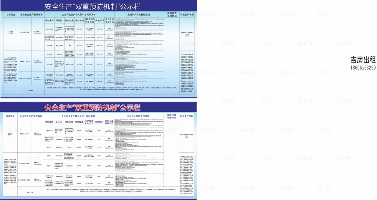 安全生产公示栏图片