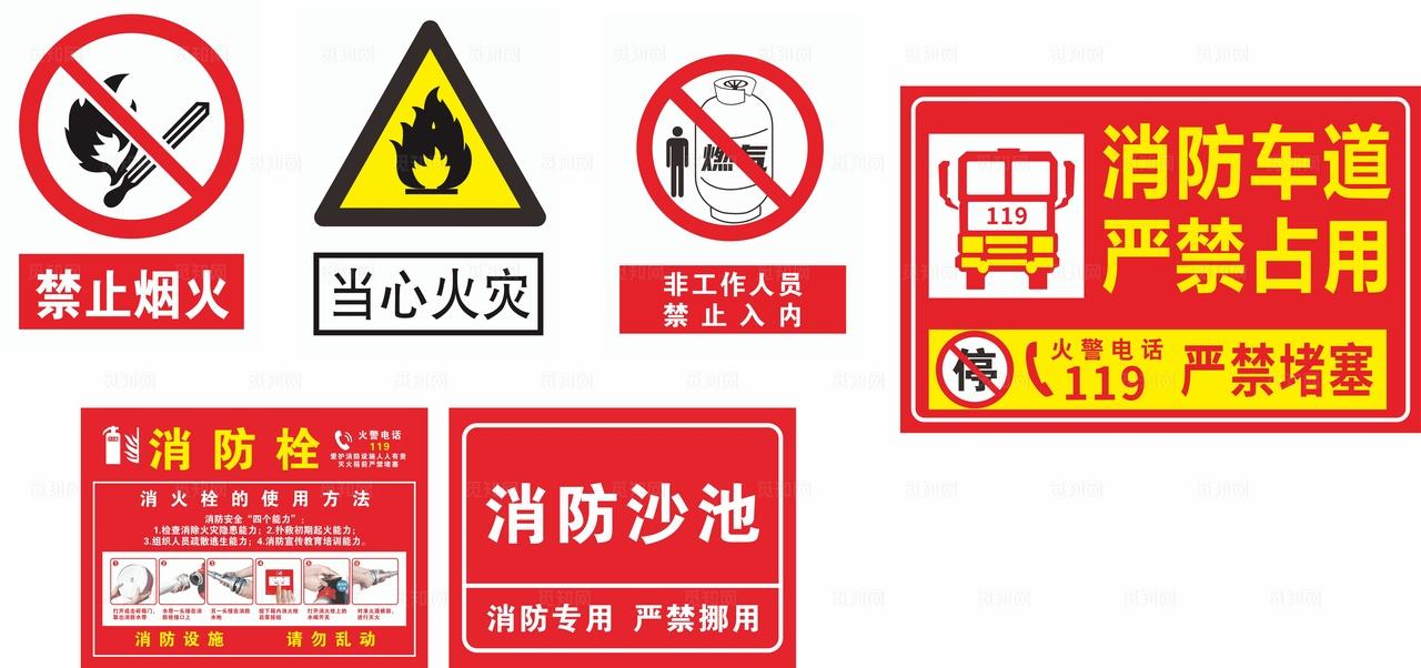 消防安全警示牌图片