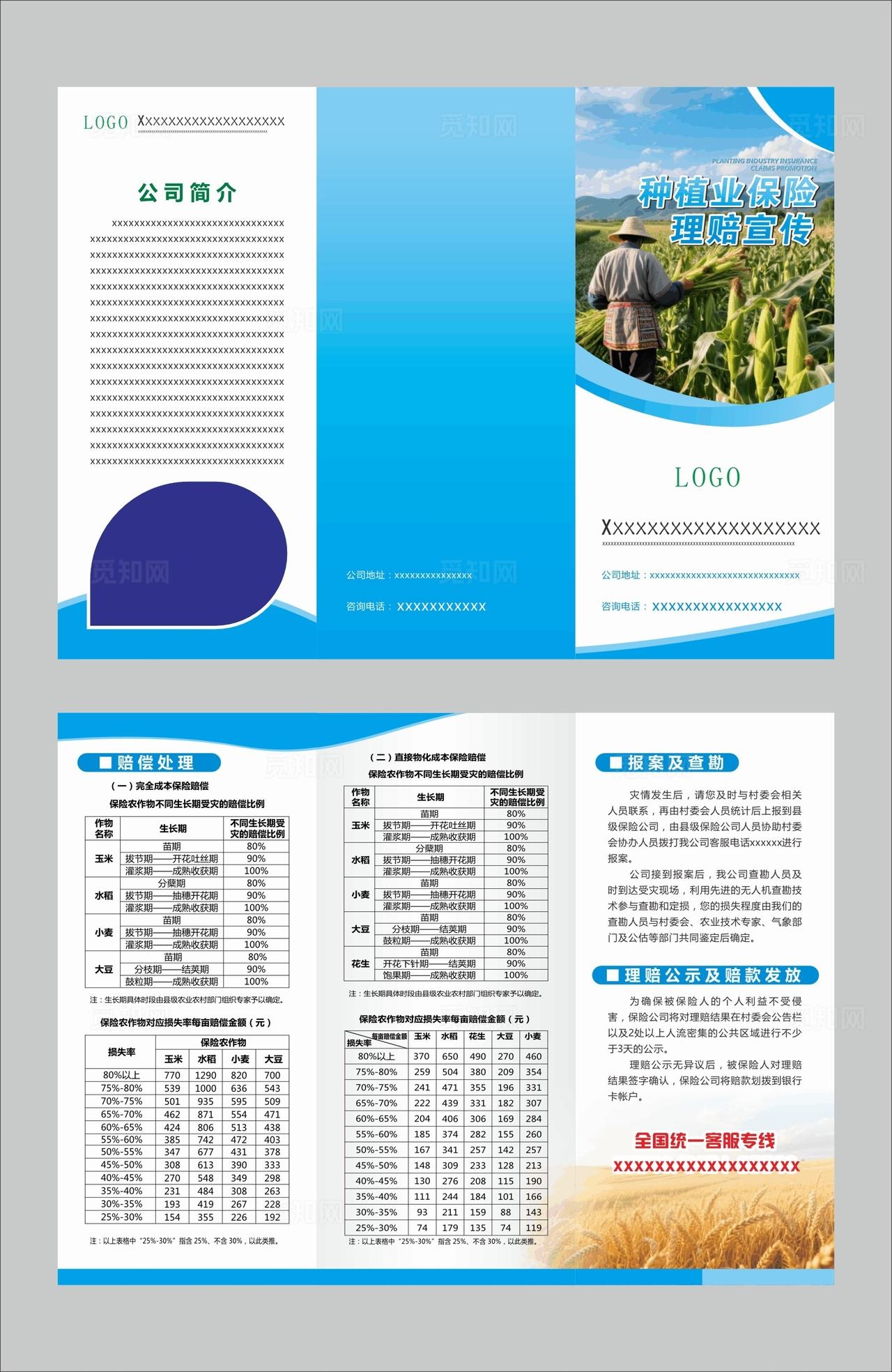 保险三折页图片