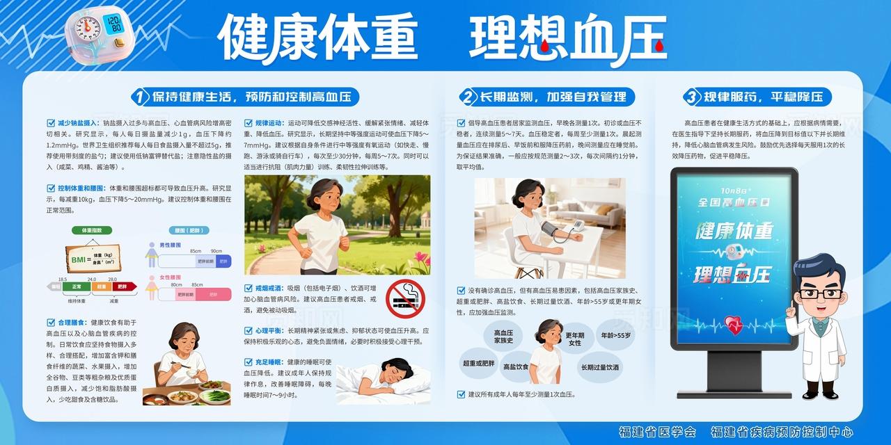 健康体重 理想血压宣传栏图片