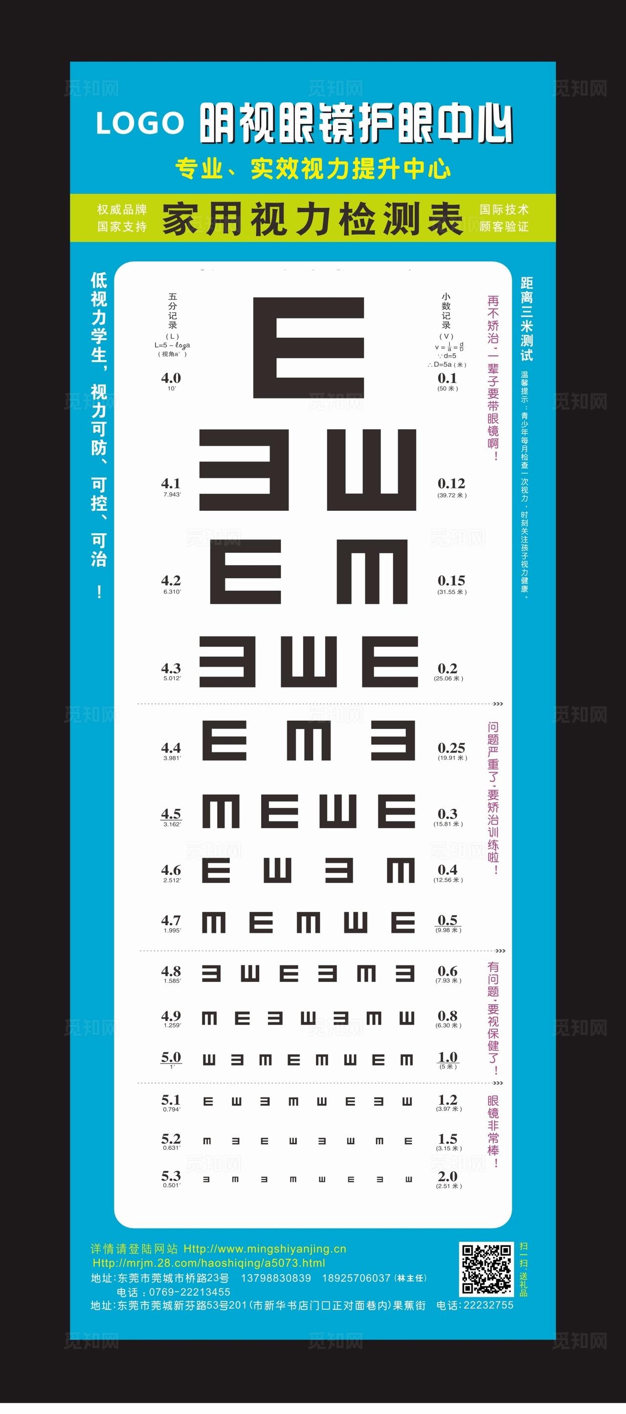 视力检测表设计图片