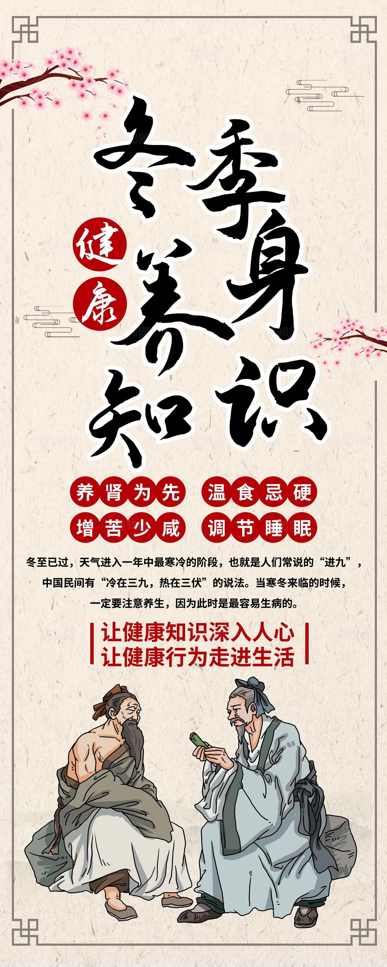 中医 养生知识宣传展架易拉宝图片