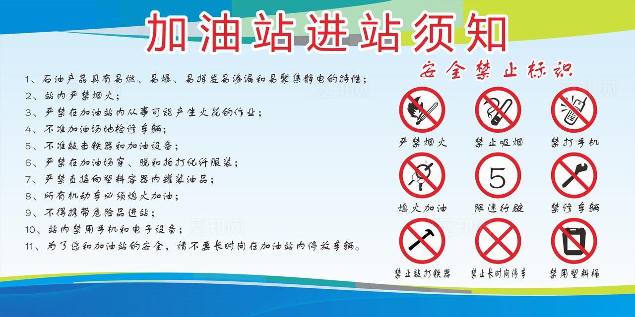 加油站进站须知图片
