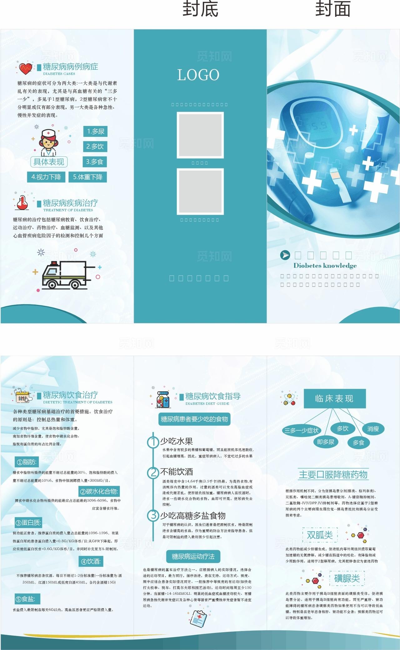 糖尿病三折页图片
