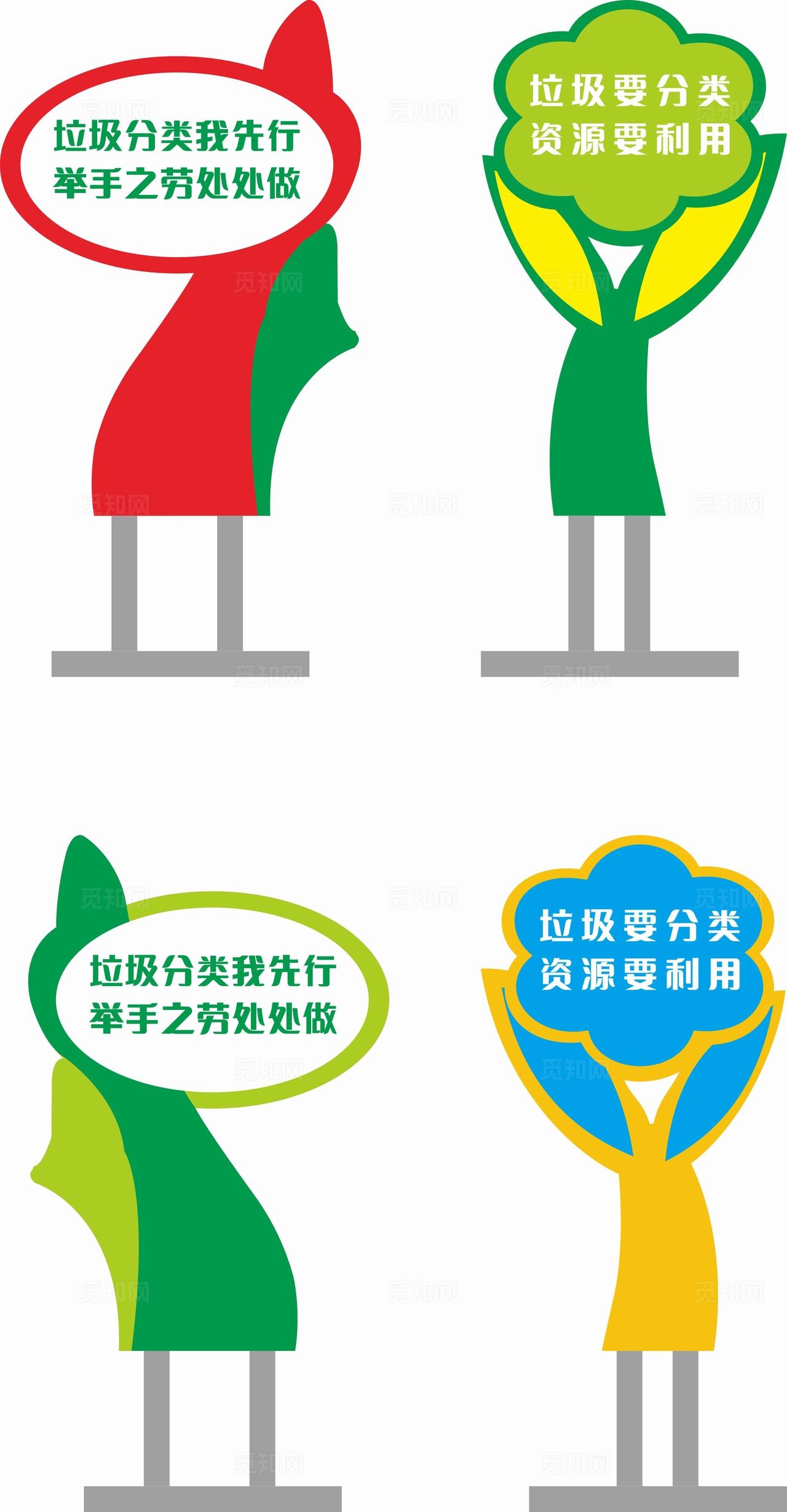 垃圾分类造型牌图片