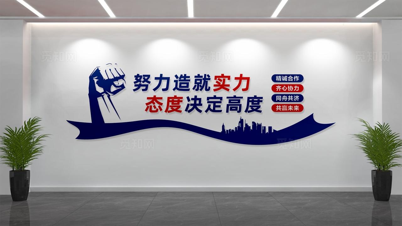 企业公司励志文化墙宣传标语