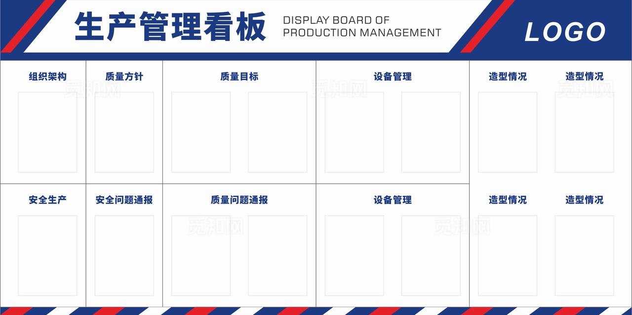 公司企业工厂车间生产管理看板图片