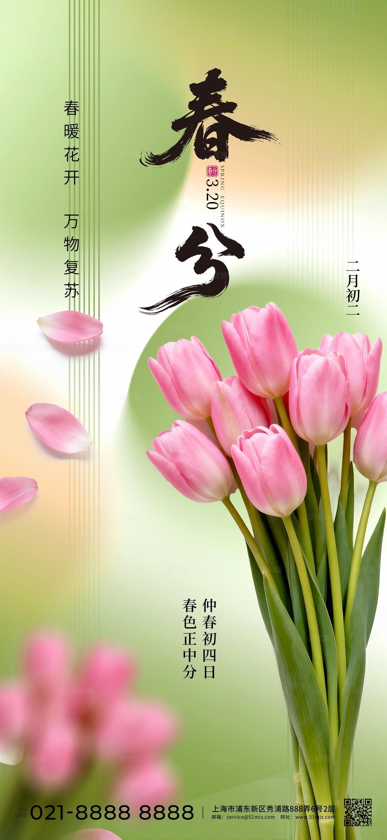 春天春季春暖花开春分节气海报高清海报设计