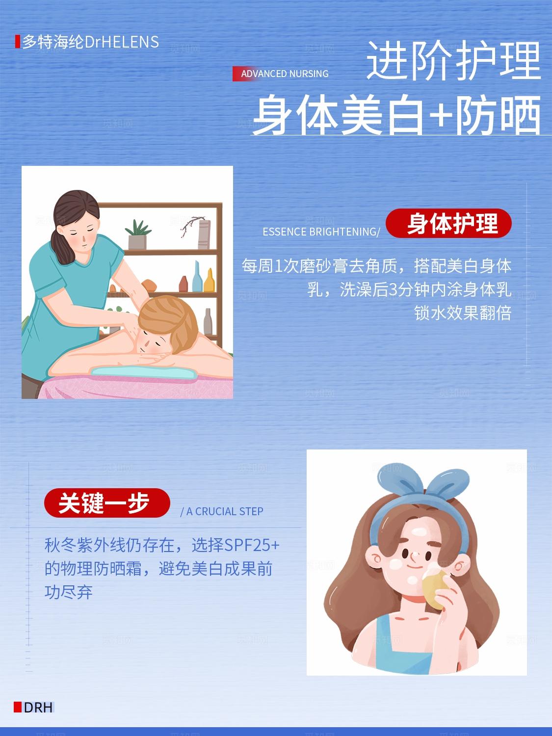 蓝色简约生物科技护肤医美美容护肤分子细胞美白小红书笔记