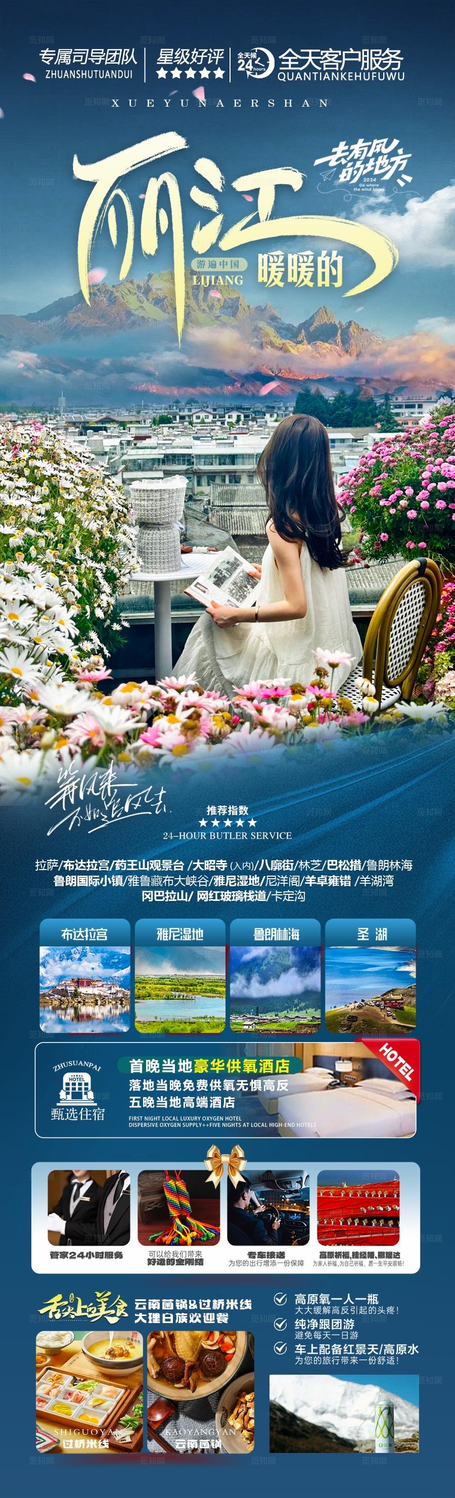 云南旅游海报昆明大理丽江西双版纳旅行