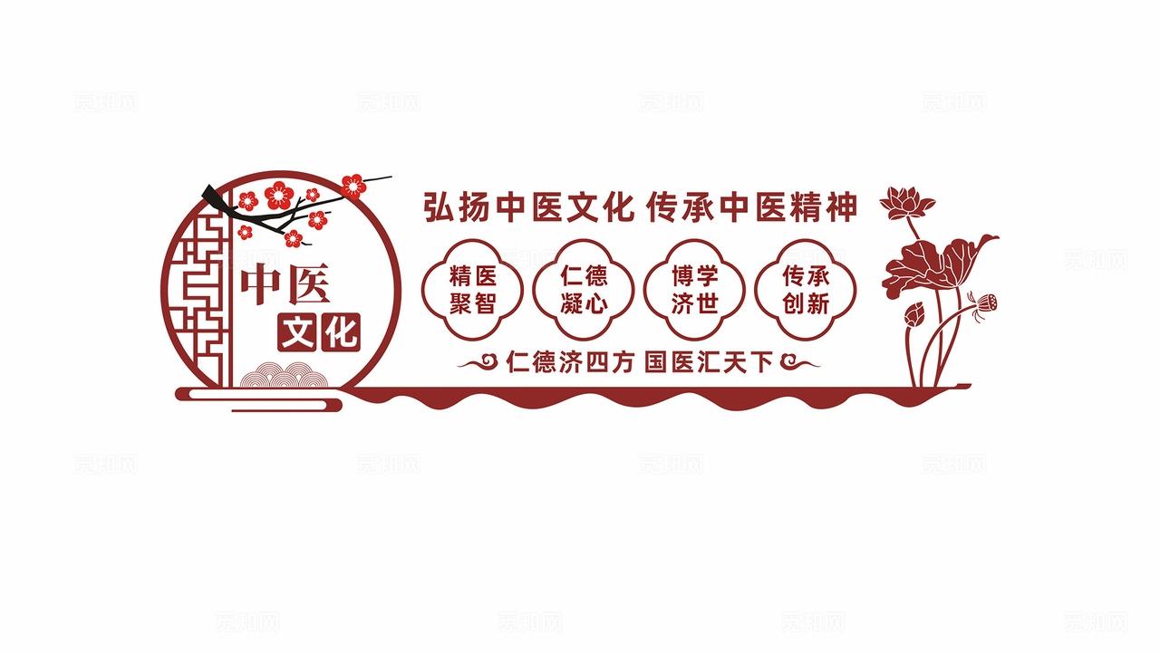 中医文化墙形象墙宣传标语