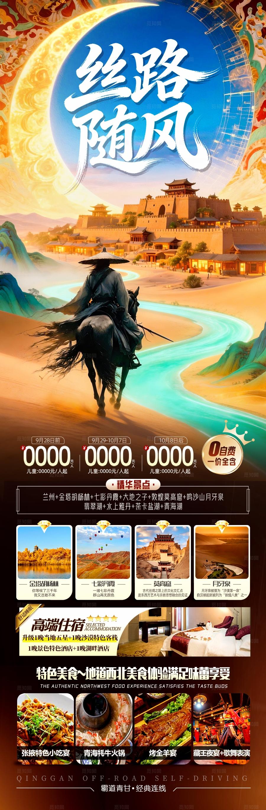 西北旅游海报青甘青海甘肃宁夏镖人