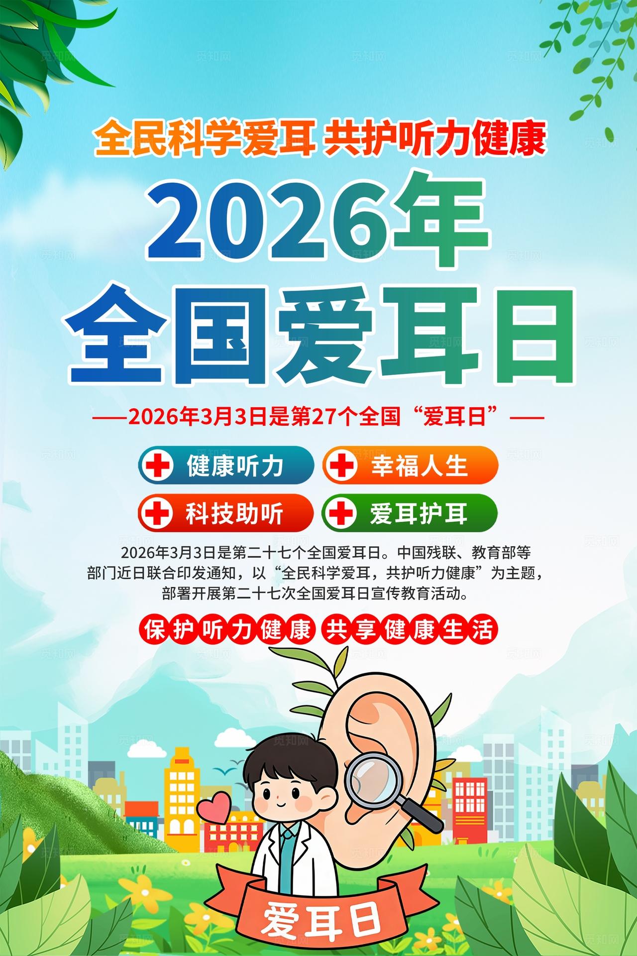 2026年全国爱耳日海报