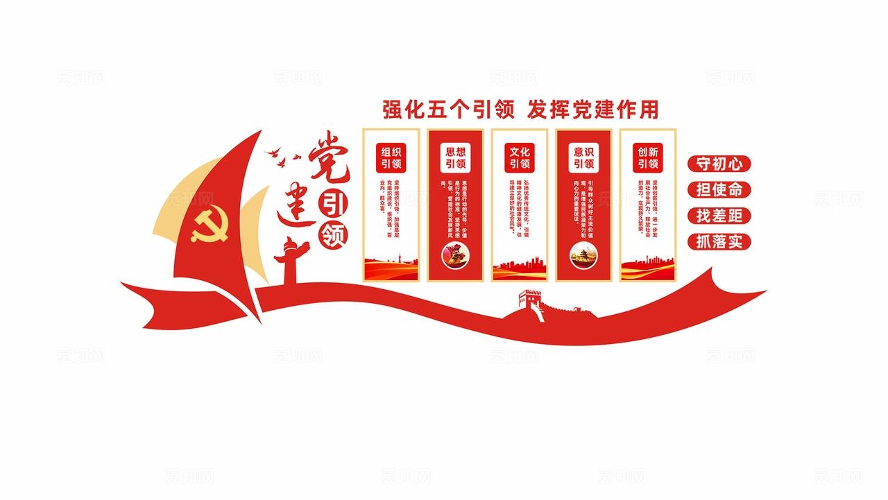 强化五个领发挥党建作用党建文化墙