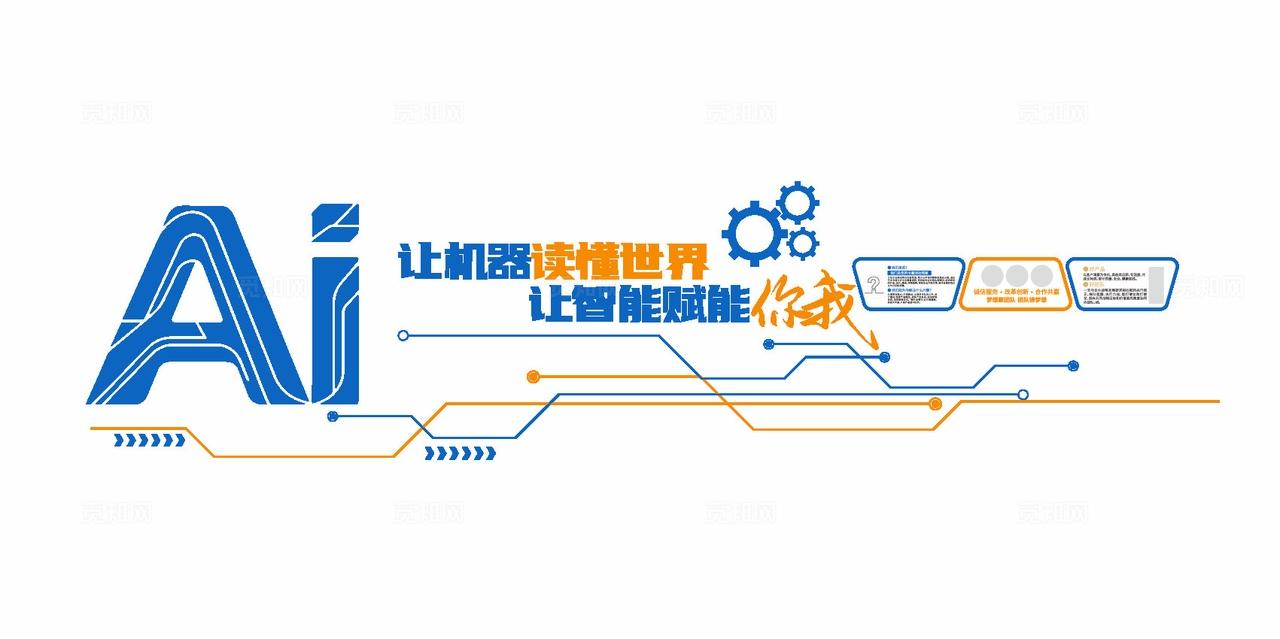AI科技智能公司形象墙企业文化墙
