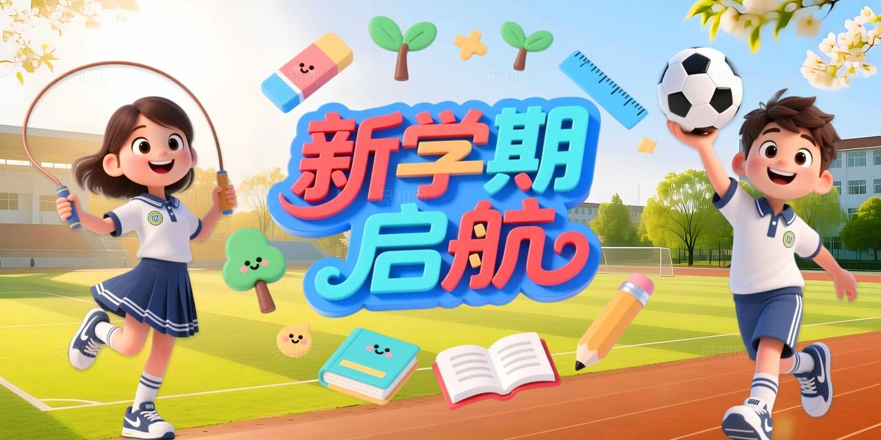 多巴胺3d开学季春季活动电商促销宣传展板BANNER