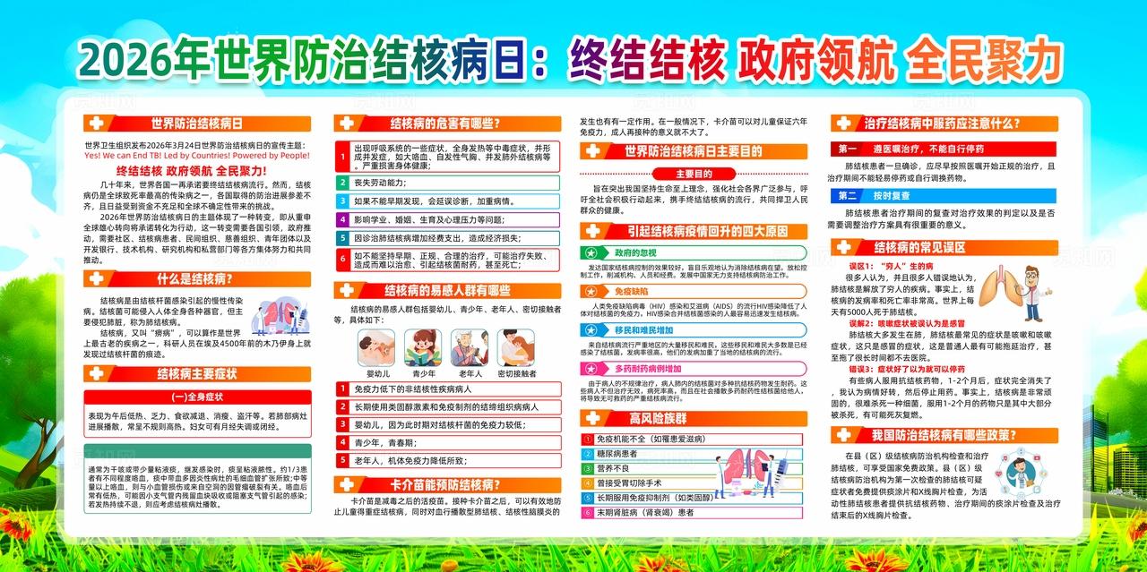 2026年世界防治结核病日活动主题展板设计