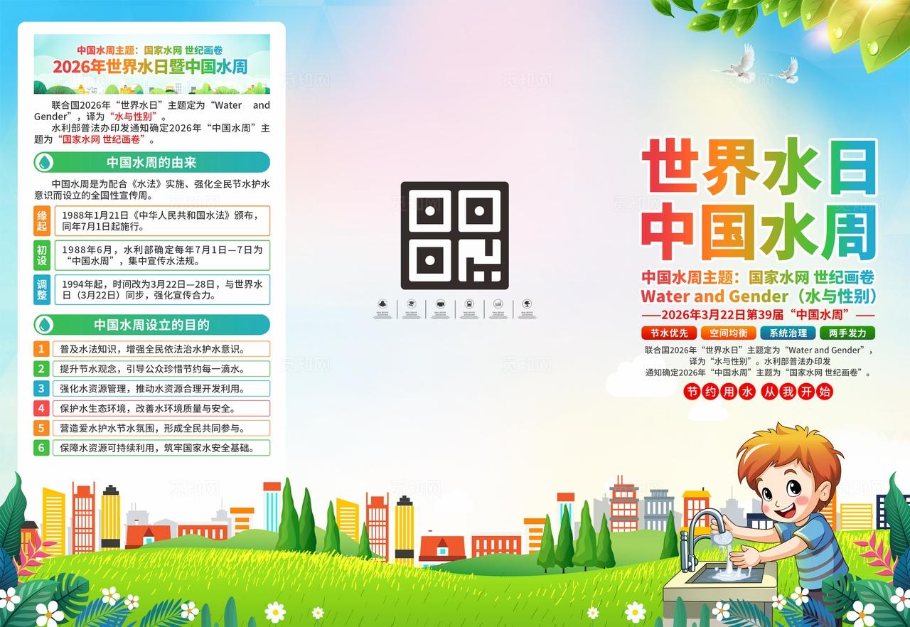 2026年中国水周三折页