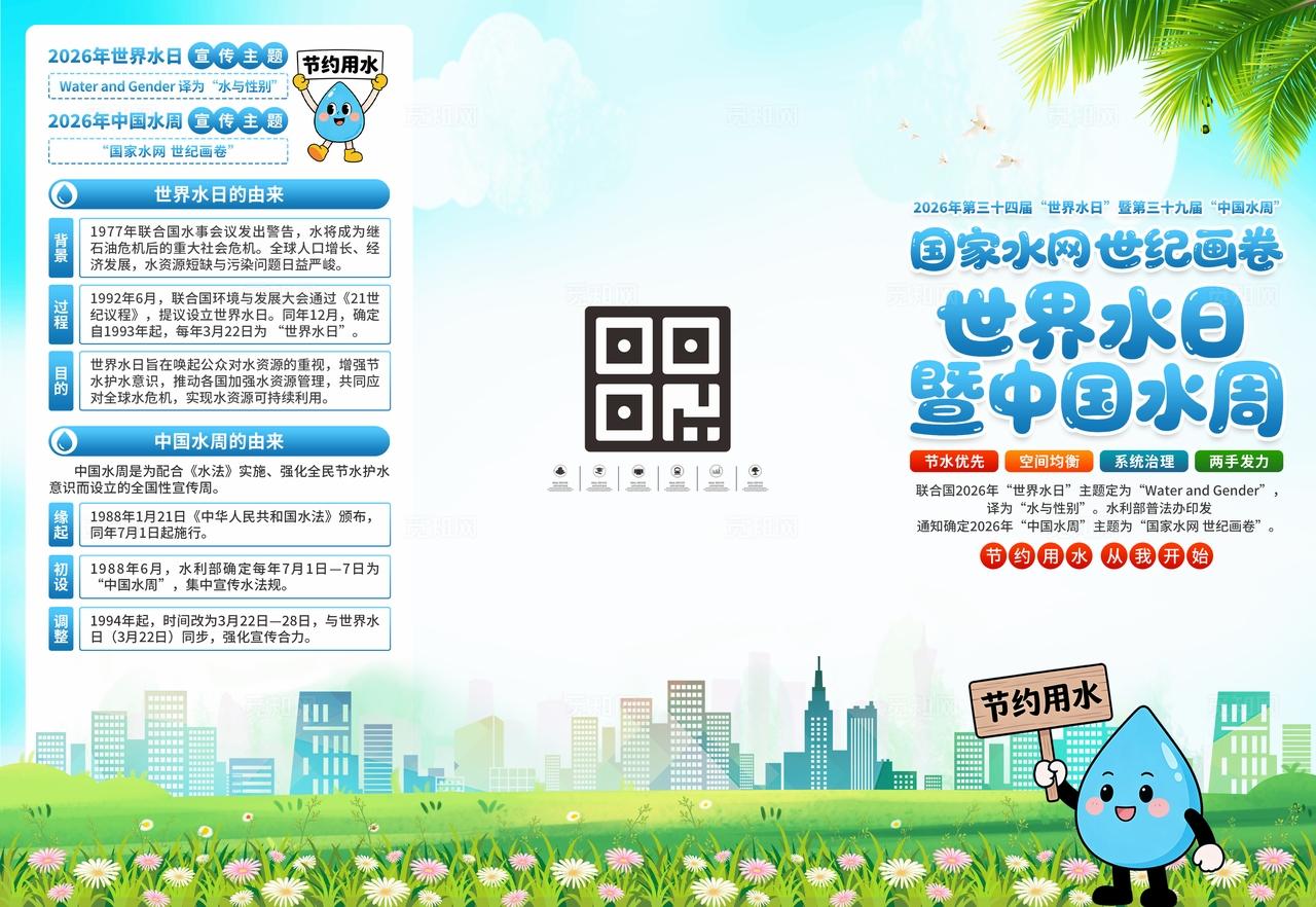 2026年中国水周三折页